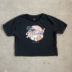 Rip Curl Black and Pink Graphic Tee